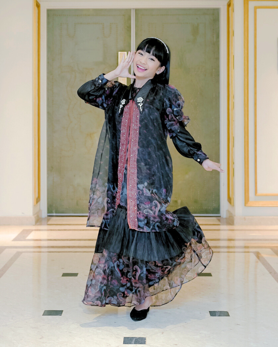 ZAURA KIDS DRESS - BLACK