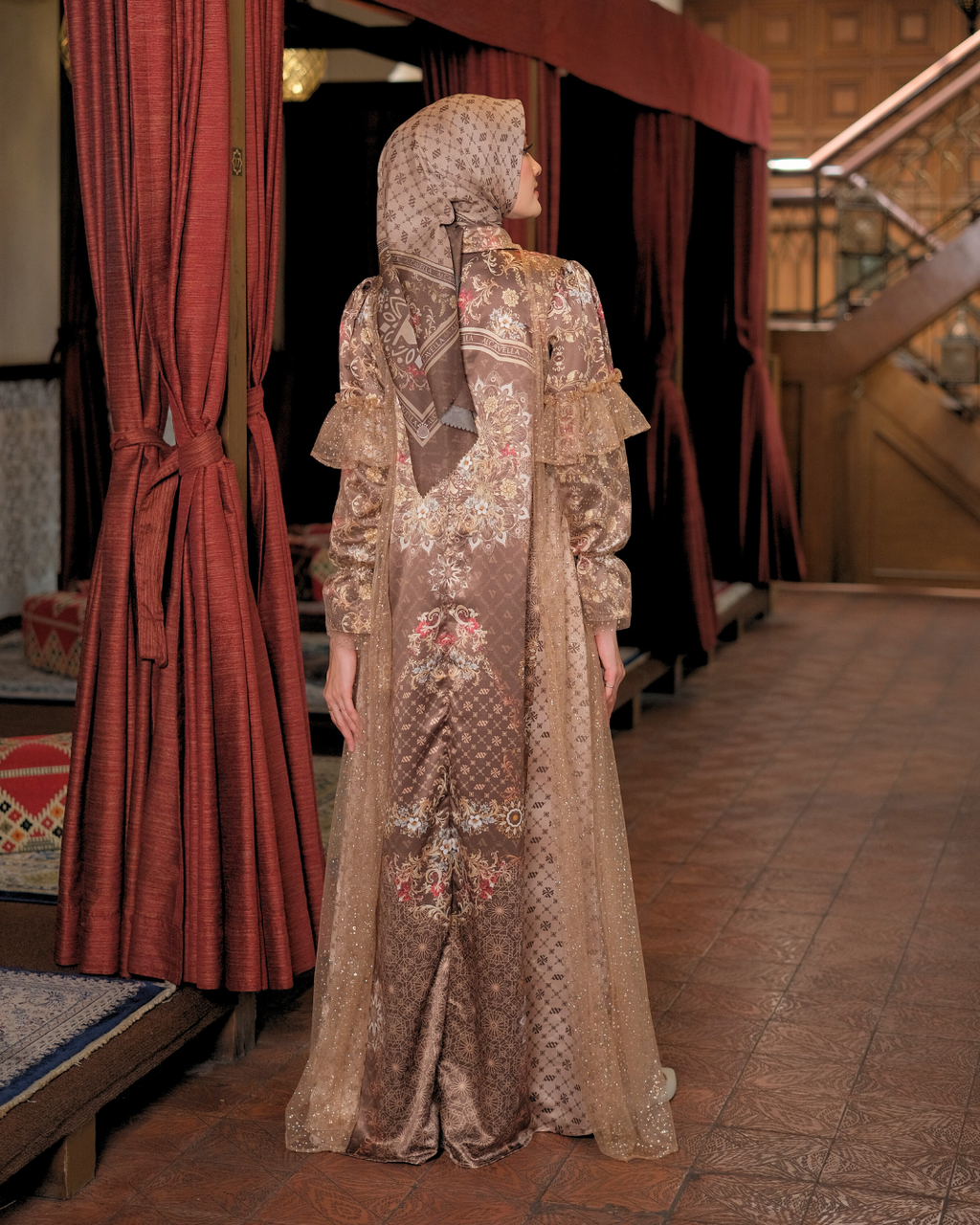 ZANEESHA DRESS - MAHOGANY