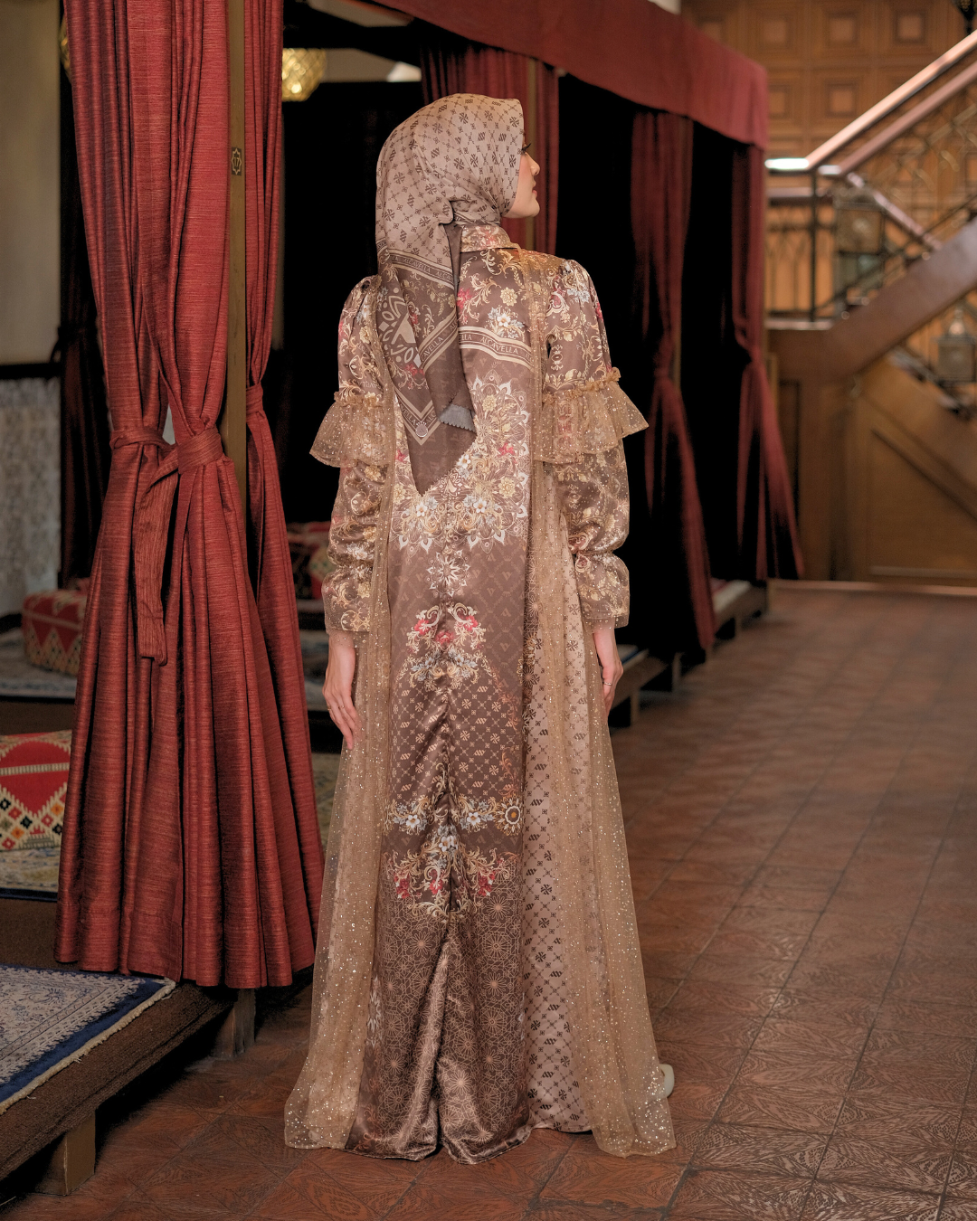 ZANEESHA DRESS - MAHOGANY