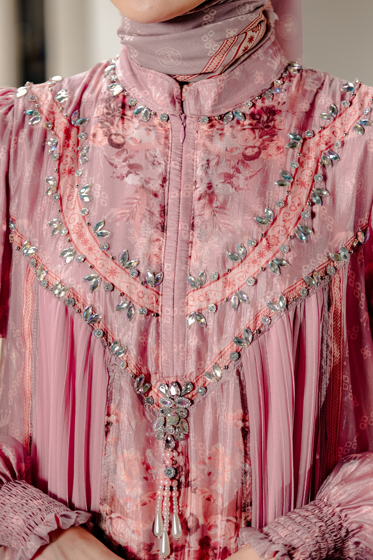ZAREESHA AMEERA DRESS - BLUSH PINK
