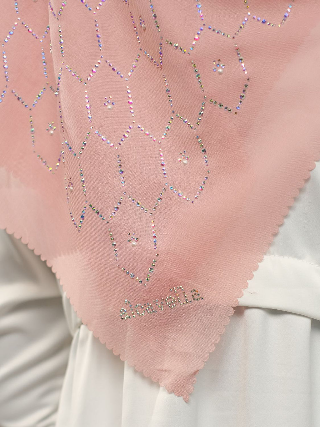 ZELIAA KRISTAL SCARF DUSTYPINK