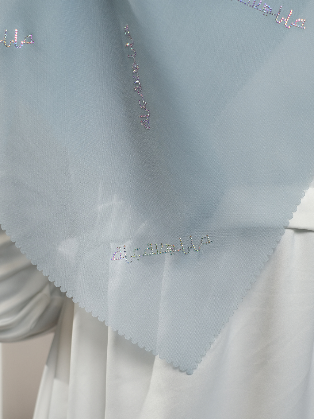 MEYSHAA KRISTAL SCARF - BABYBLUE