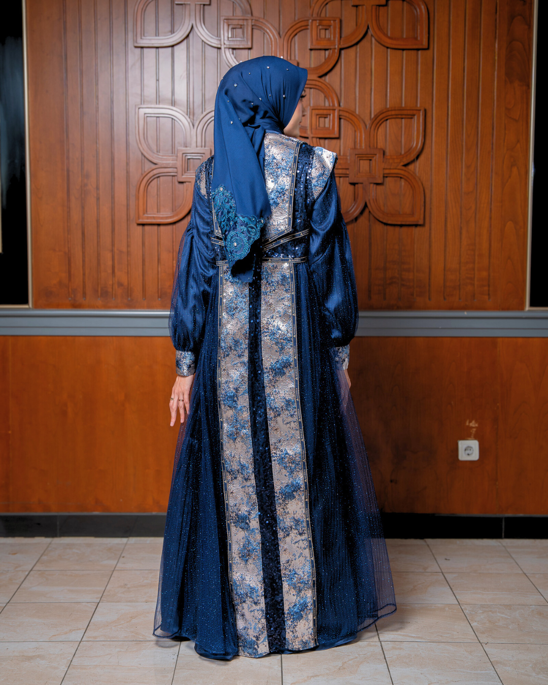 SHARADIVA DRESS - NAVY