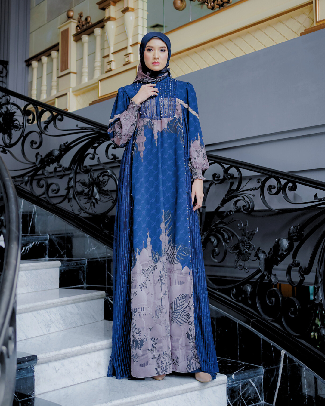 MAYESHA DRESS - NAVY