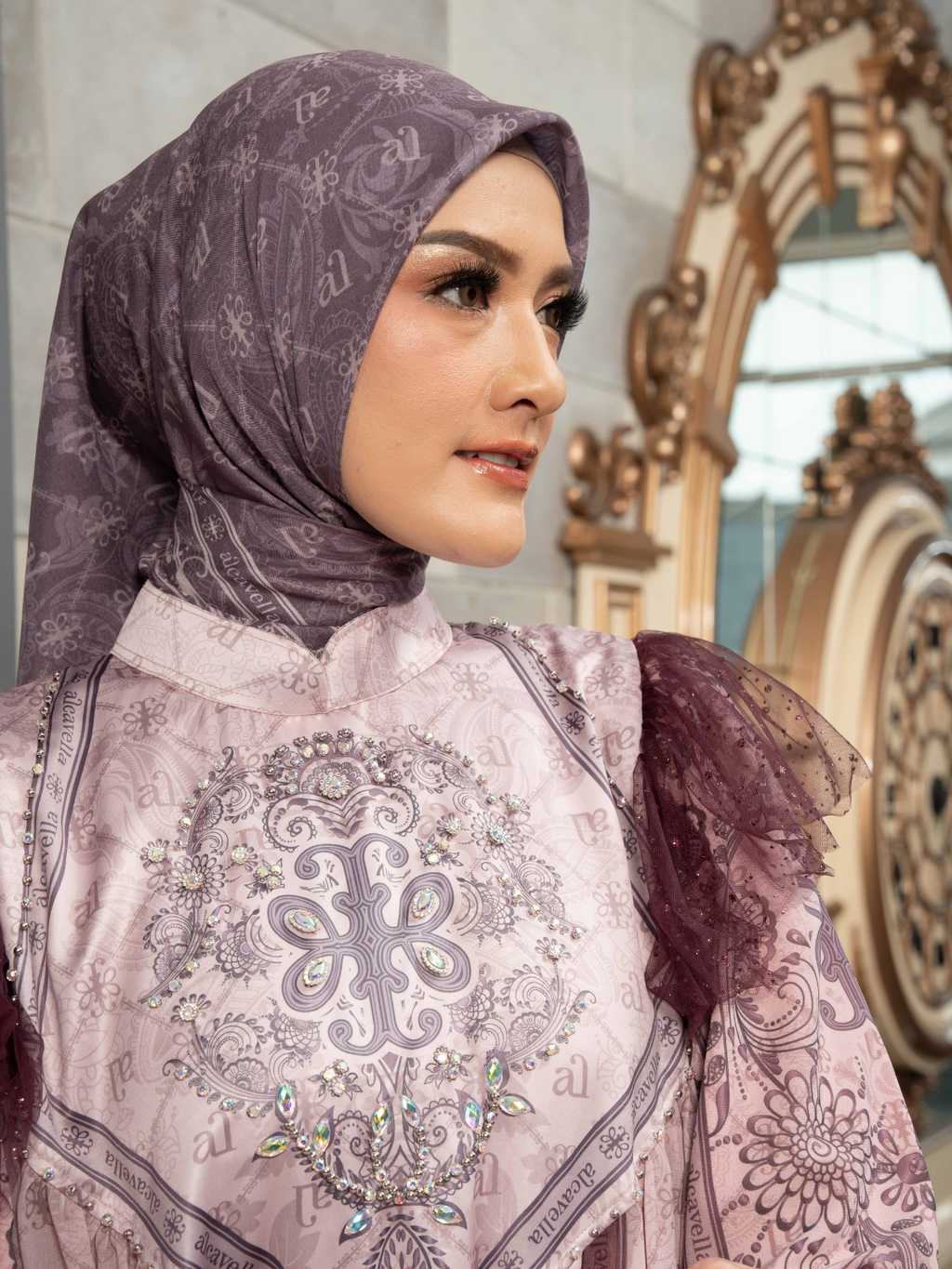 ZALEEA DRESS - DUSTYPINK