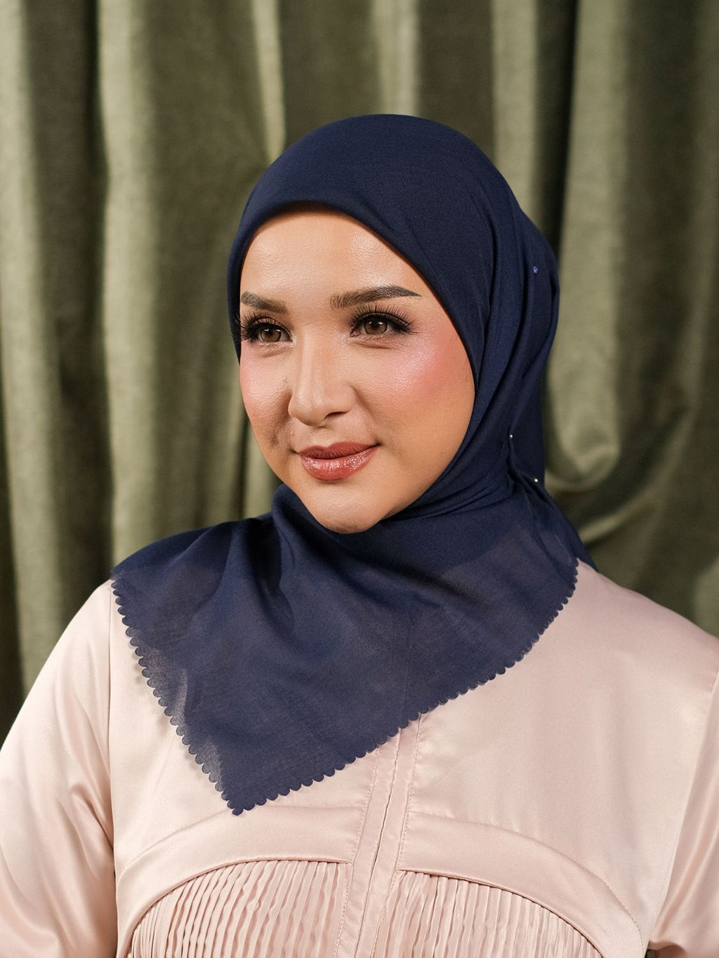 ELVARA KRISTAL SCARF - NAVY