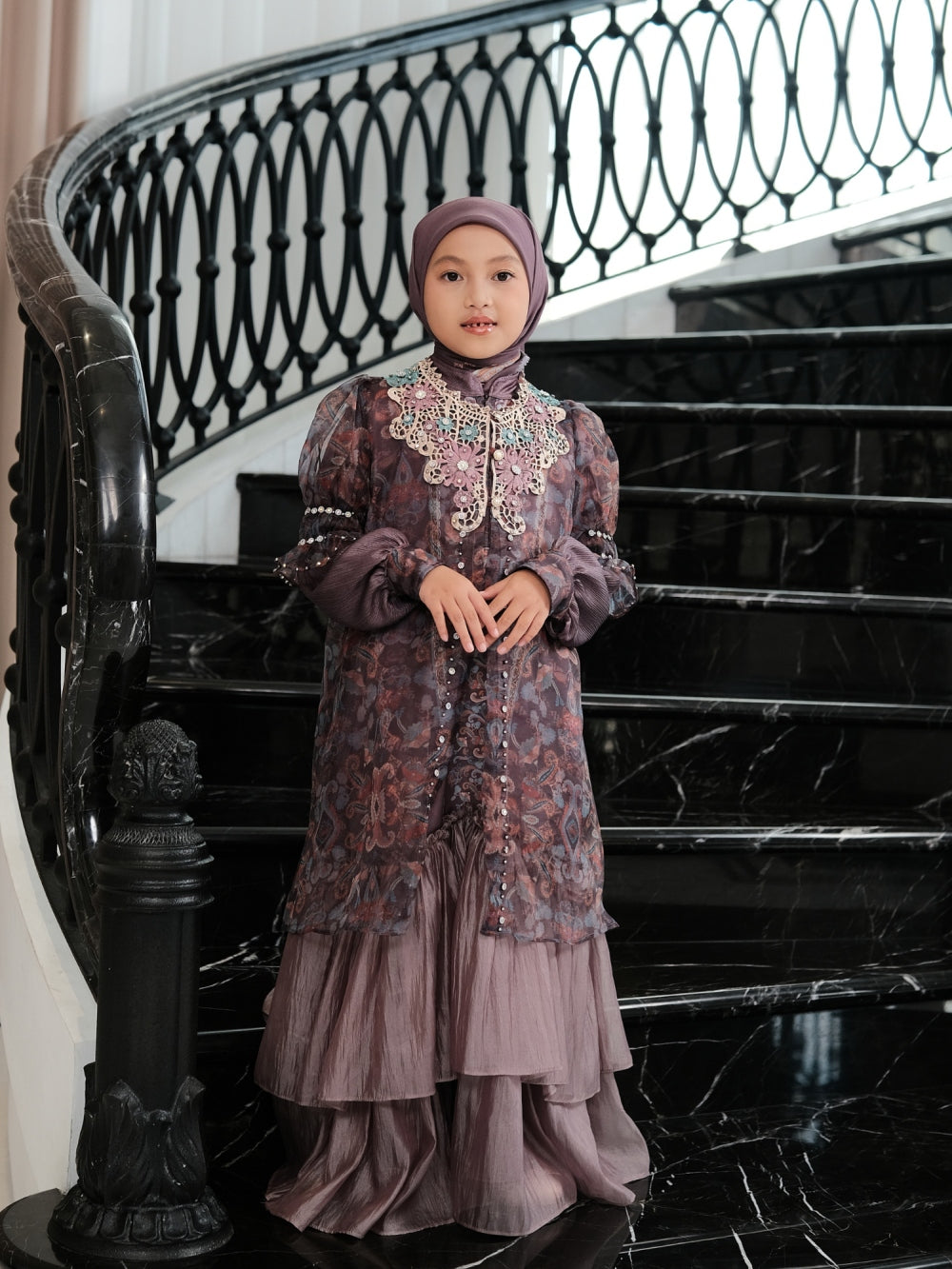ZAURA LYRAA KIDS DRESS - TAUPE