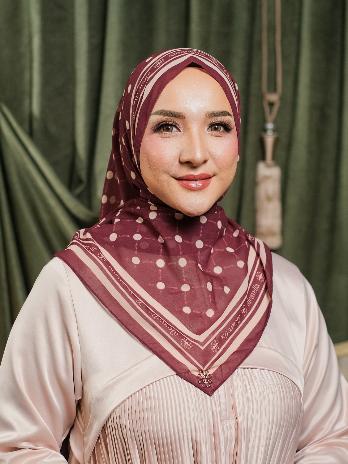 PASHMINA POLKA - MAROON