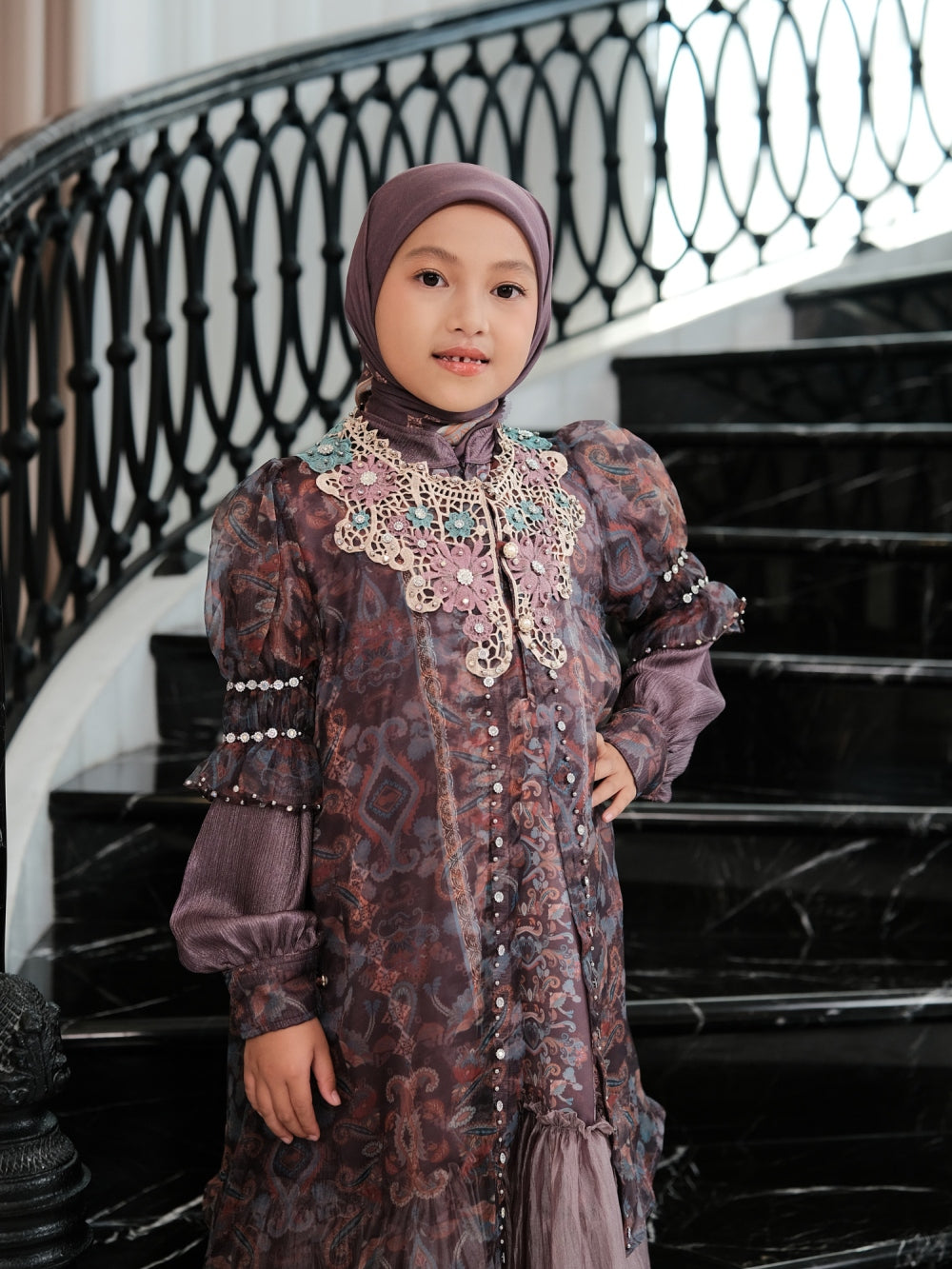 ZAURA LYRAA KIDS DRESS - TAUPE