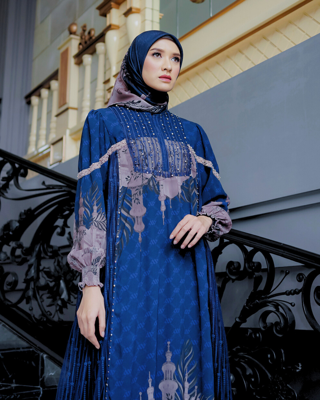 MAYESHA DRESS - NAVY