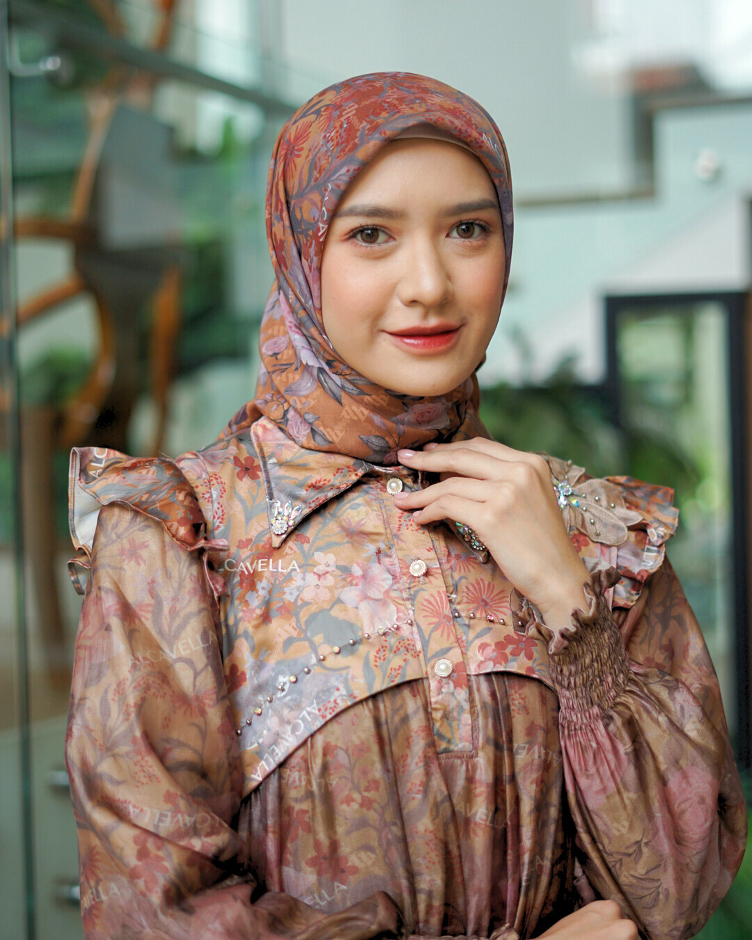 ZARELIA DRESS - BROWN