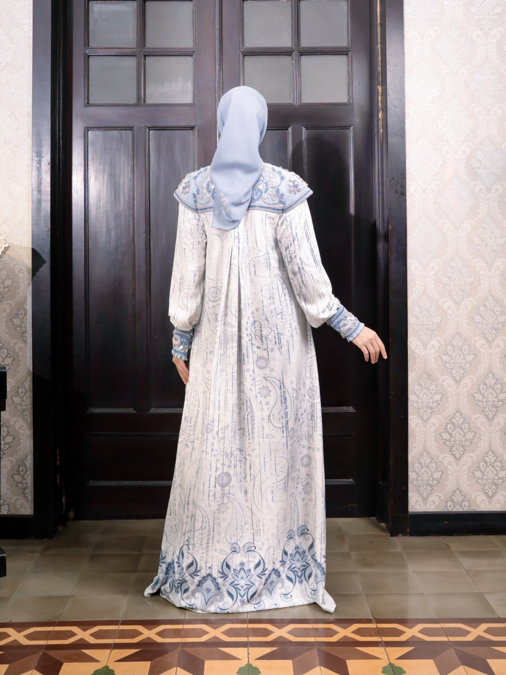 ALZEERA ABAYA - WHITEBLUE