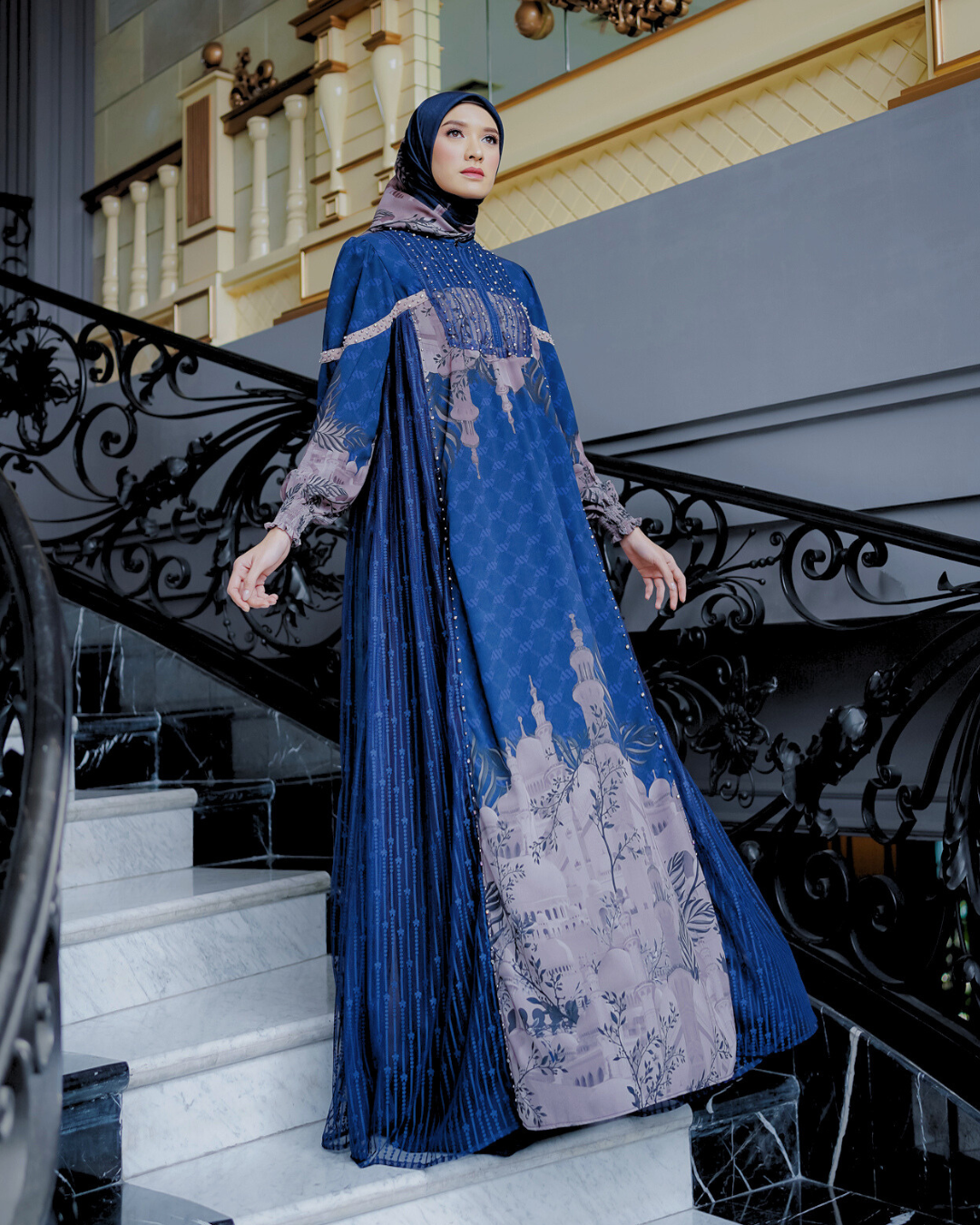 MAYESHA DRESS - NAVY