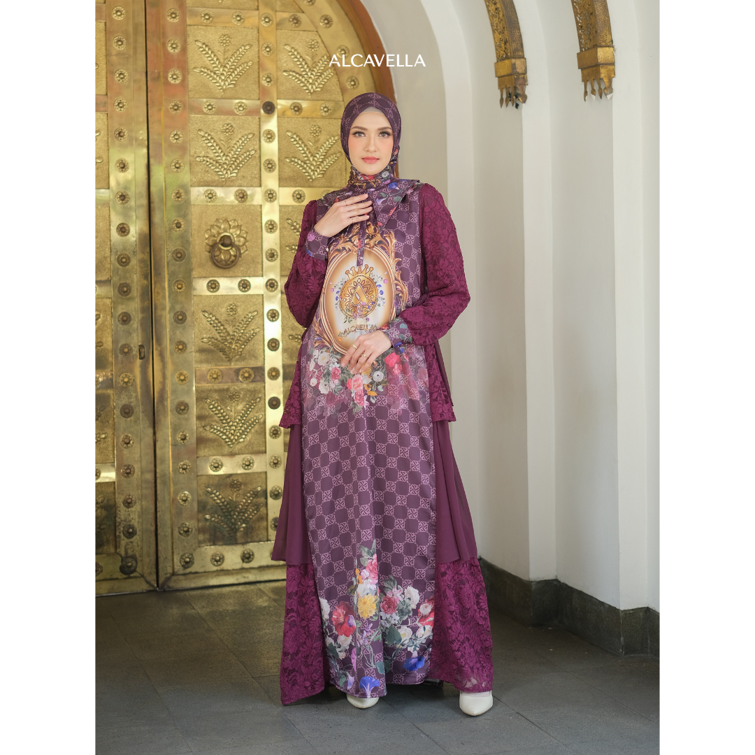 ROSSELA DRESS - BURGUNDY