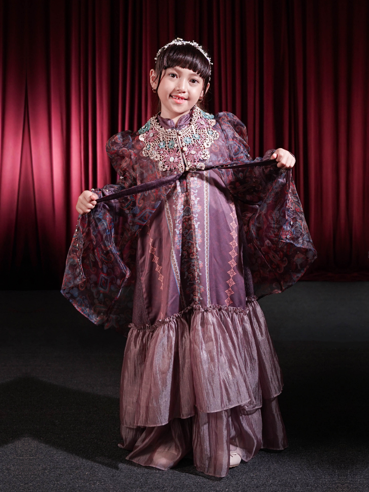 ZAURA LYRAA KIDS DRESS - TAUPE