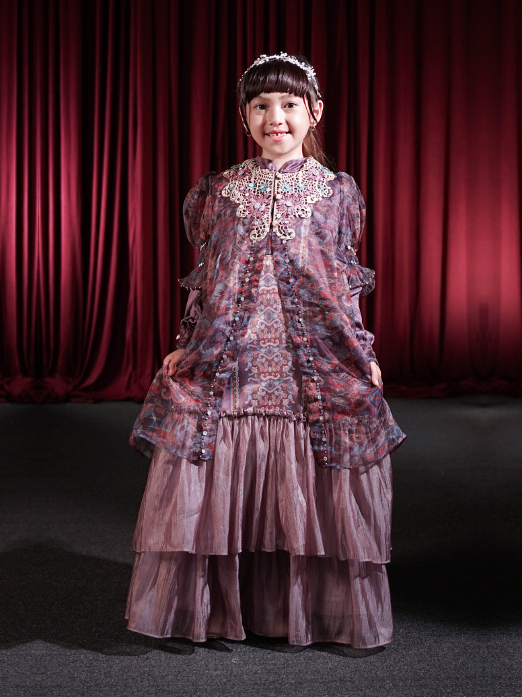 ZAURA LYRAA KIDS DRESS - TAUPE