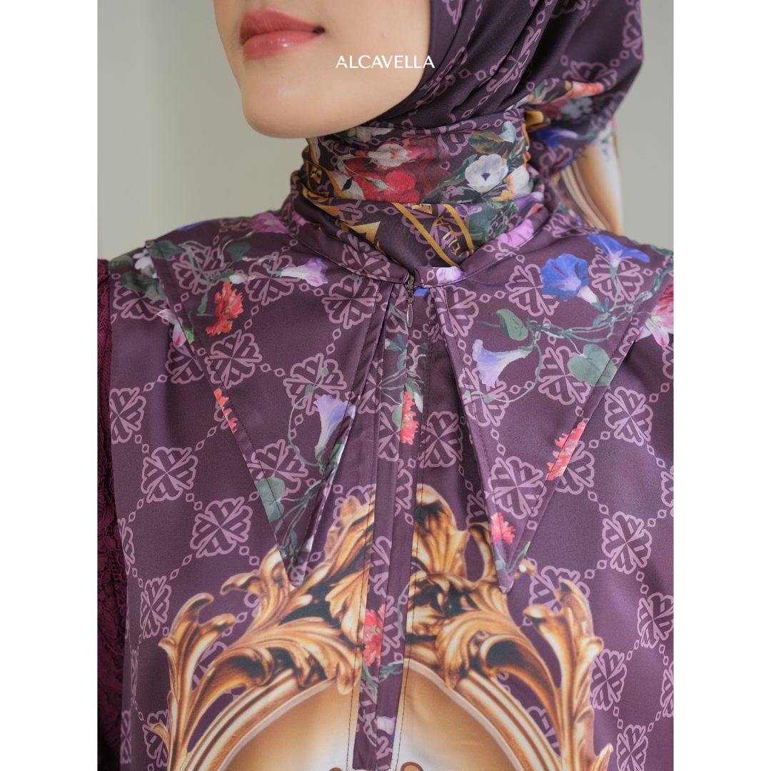 ROSSELA DRESS - BURGUNDY