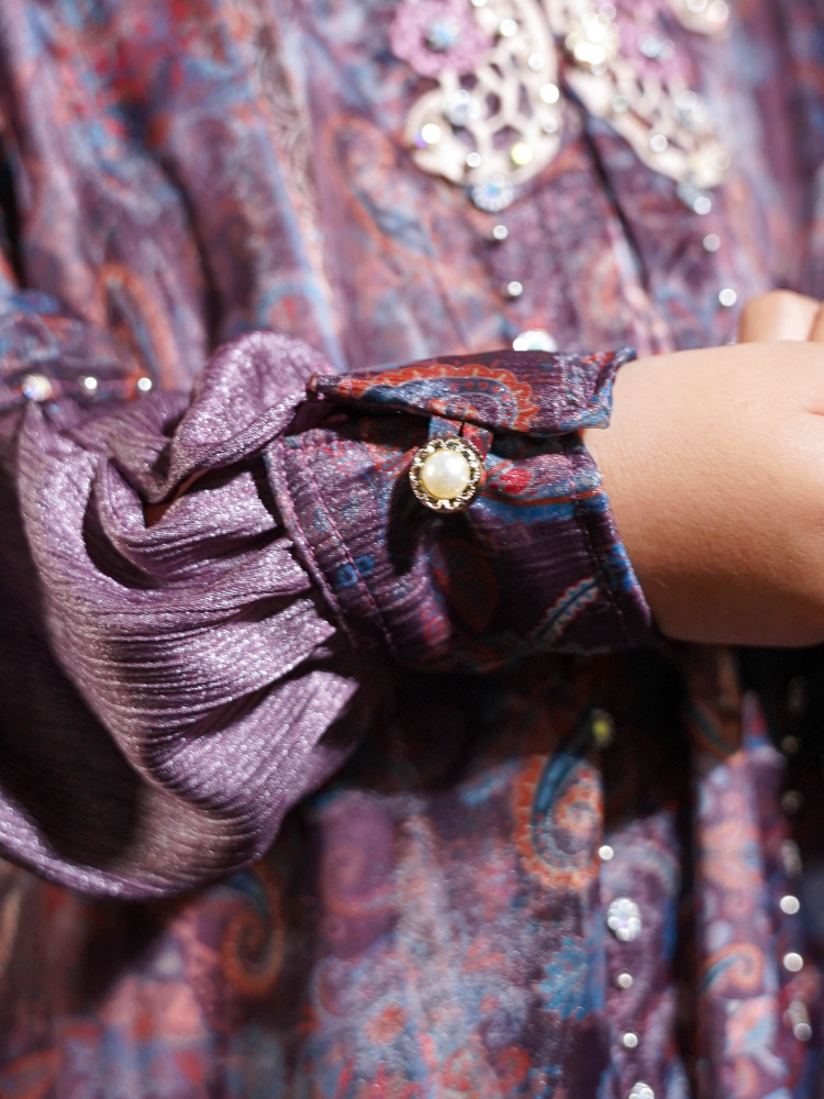 ZAURA LYRAA KIDS DRESS - TAUPE