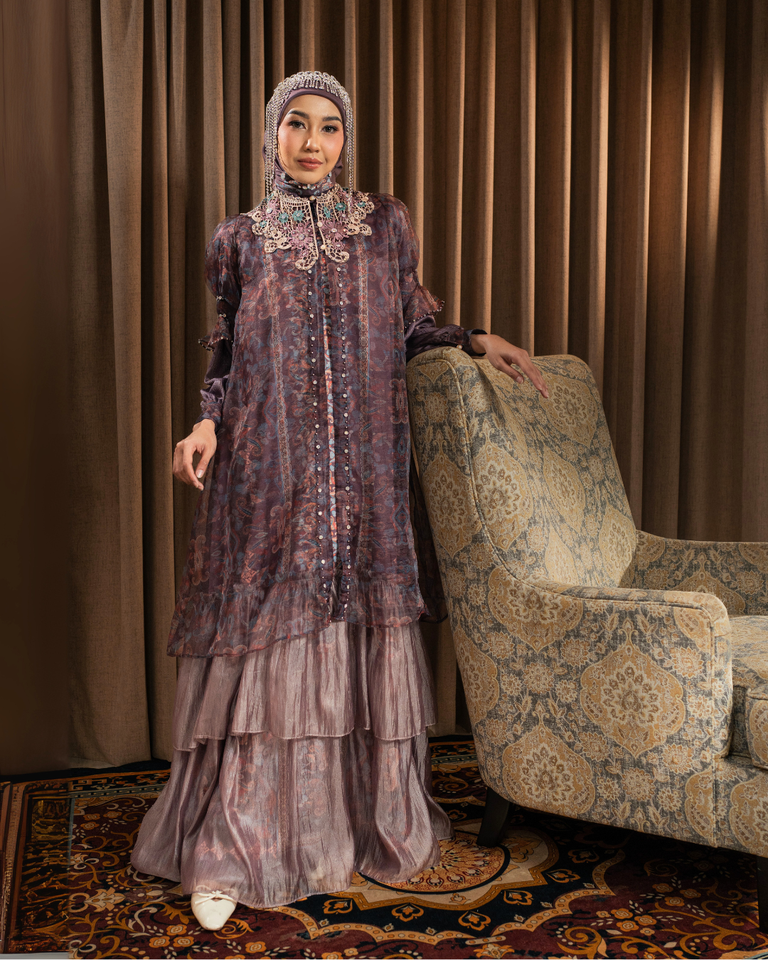 ZAURA LYRAA DRESS - TAUPE