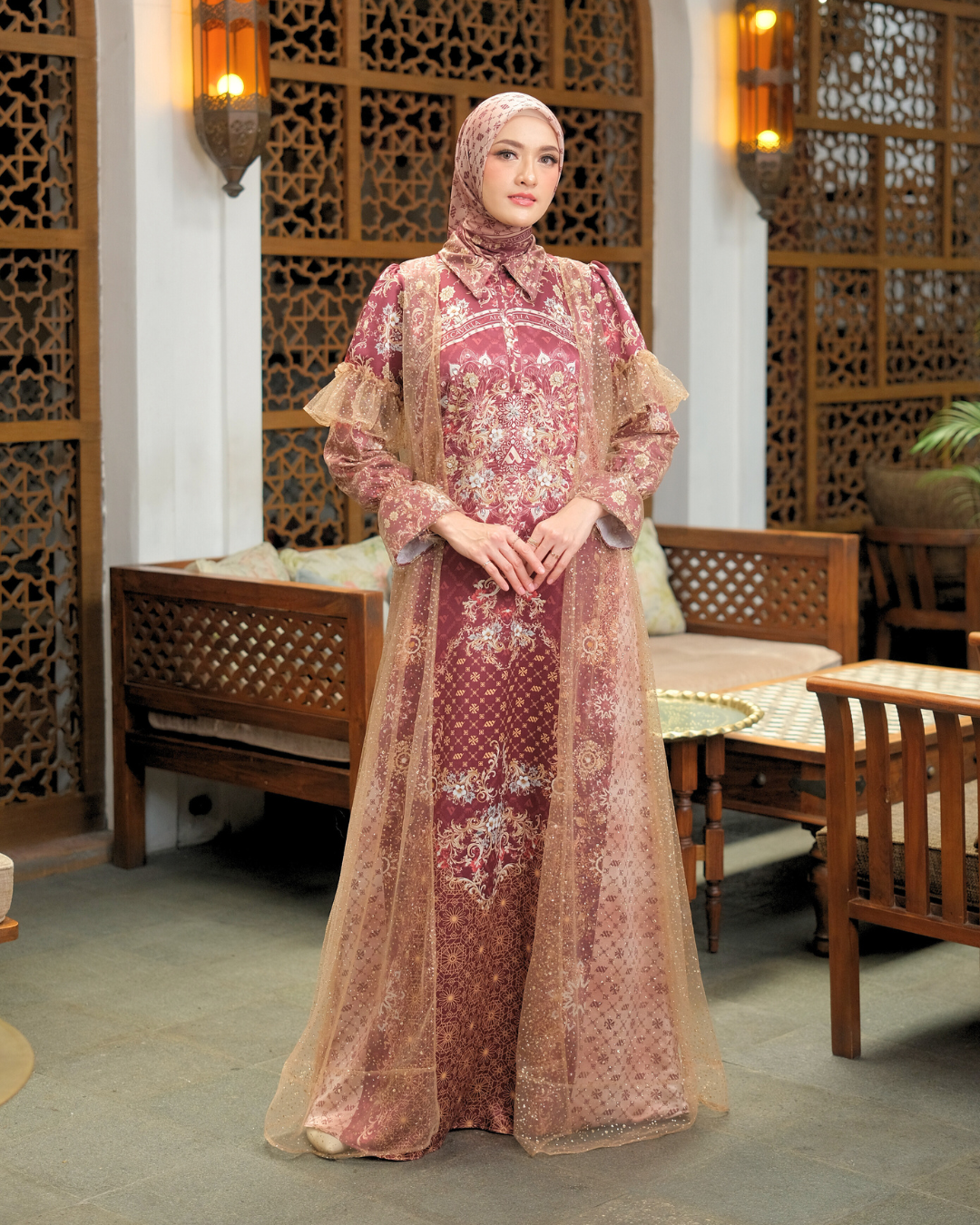 ZANEESHA DRESS - MAROON