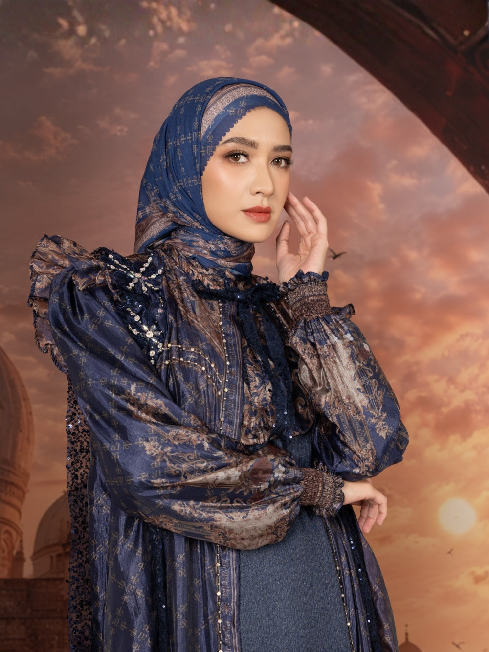 ZAHEERA DRESS - MIDNIGHTBLUE