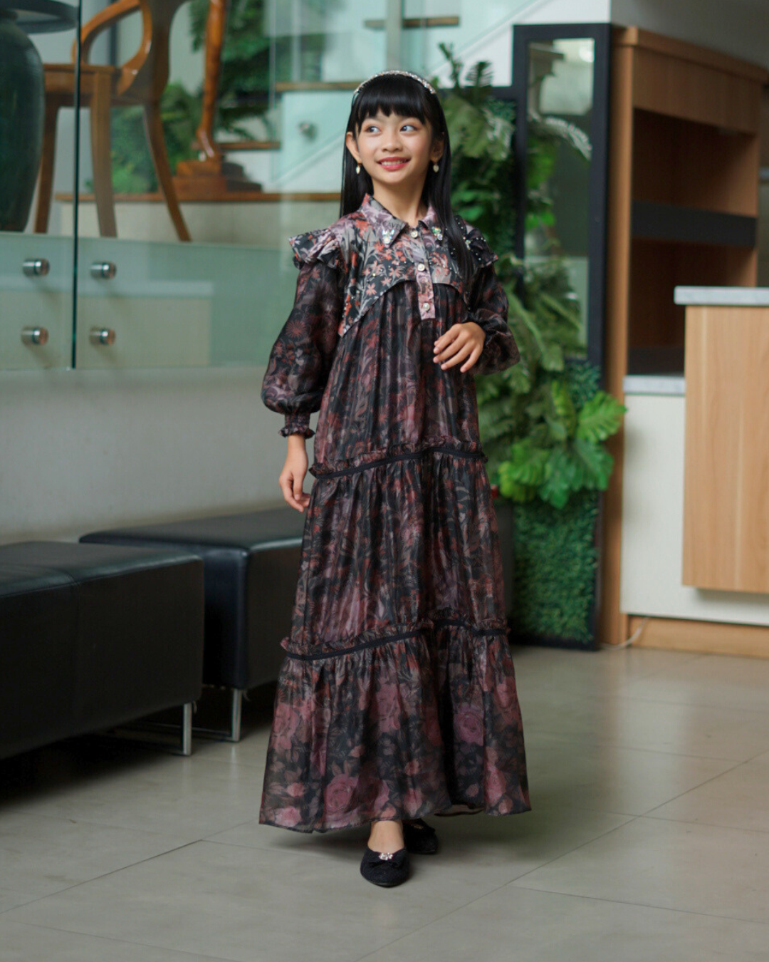 ZARELIA KIDS DRESS - BLACK