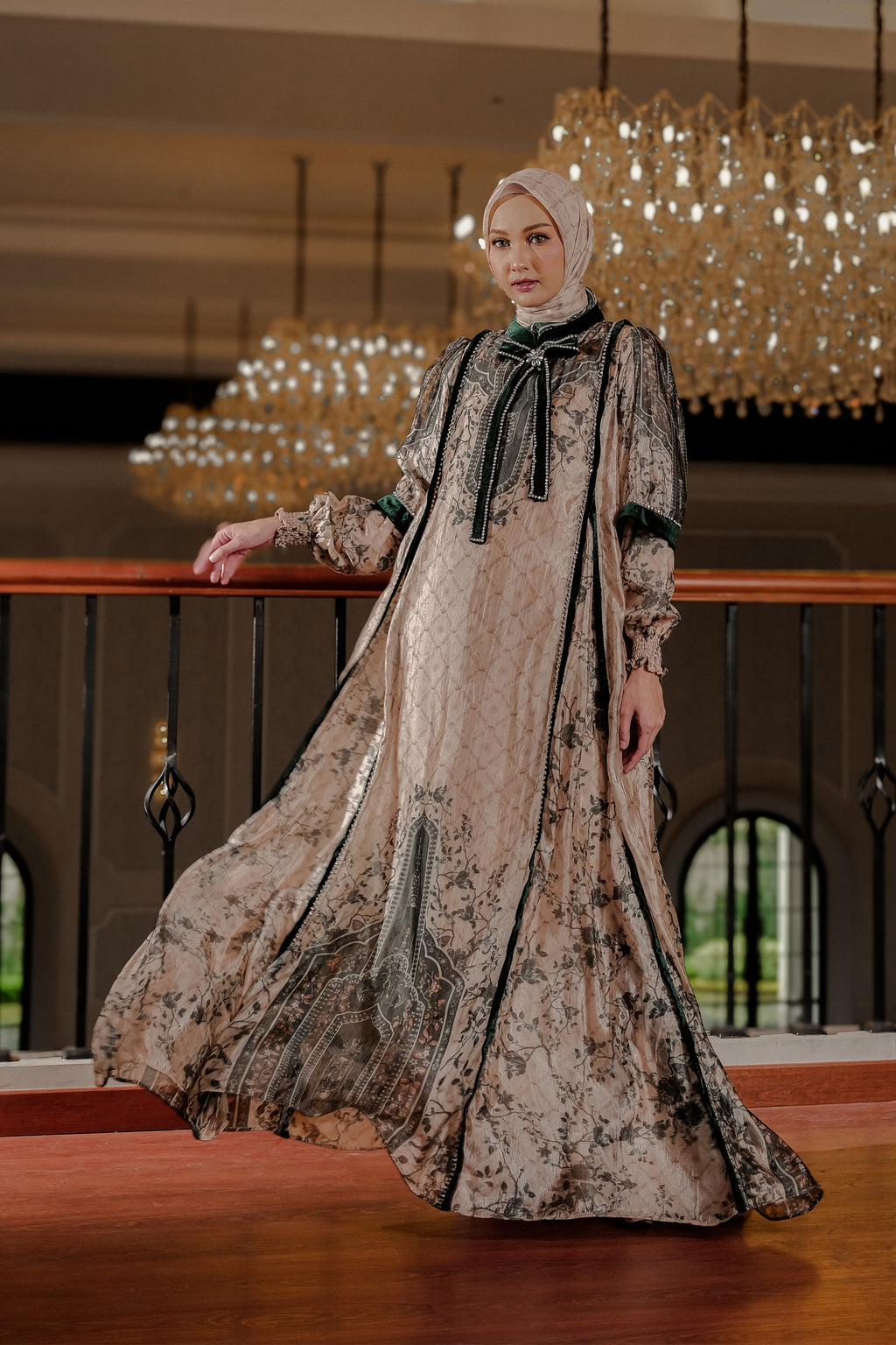 ZANEERA DRESS - EMERALD CREAM