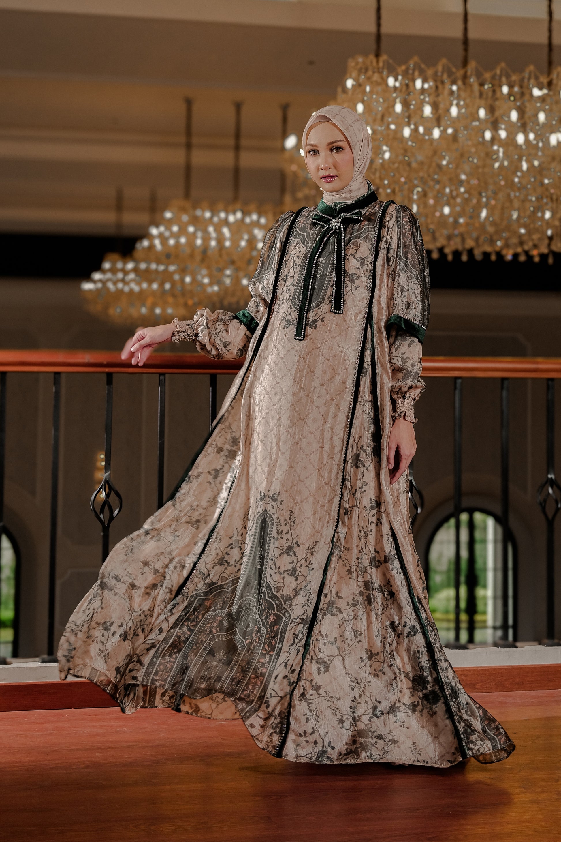 ZANEERA DRESS - EMERALD CREAM