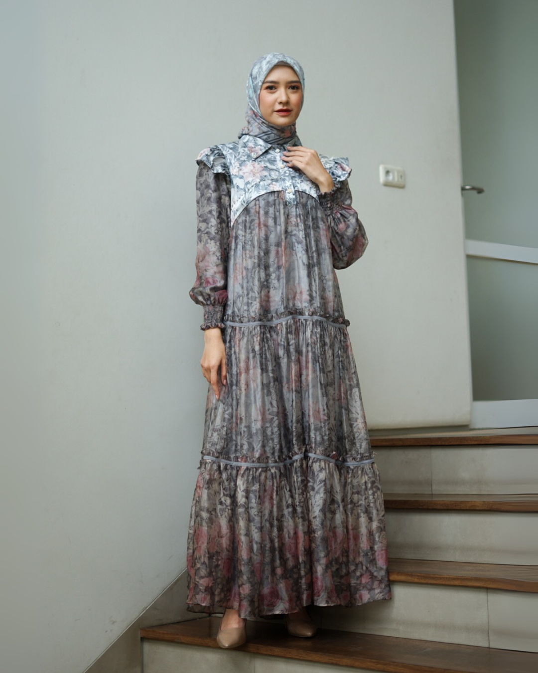 ZARELIA DRESS - GREY