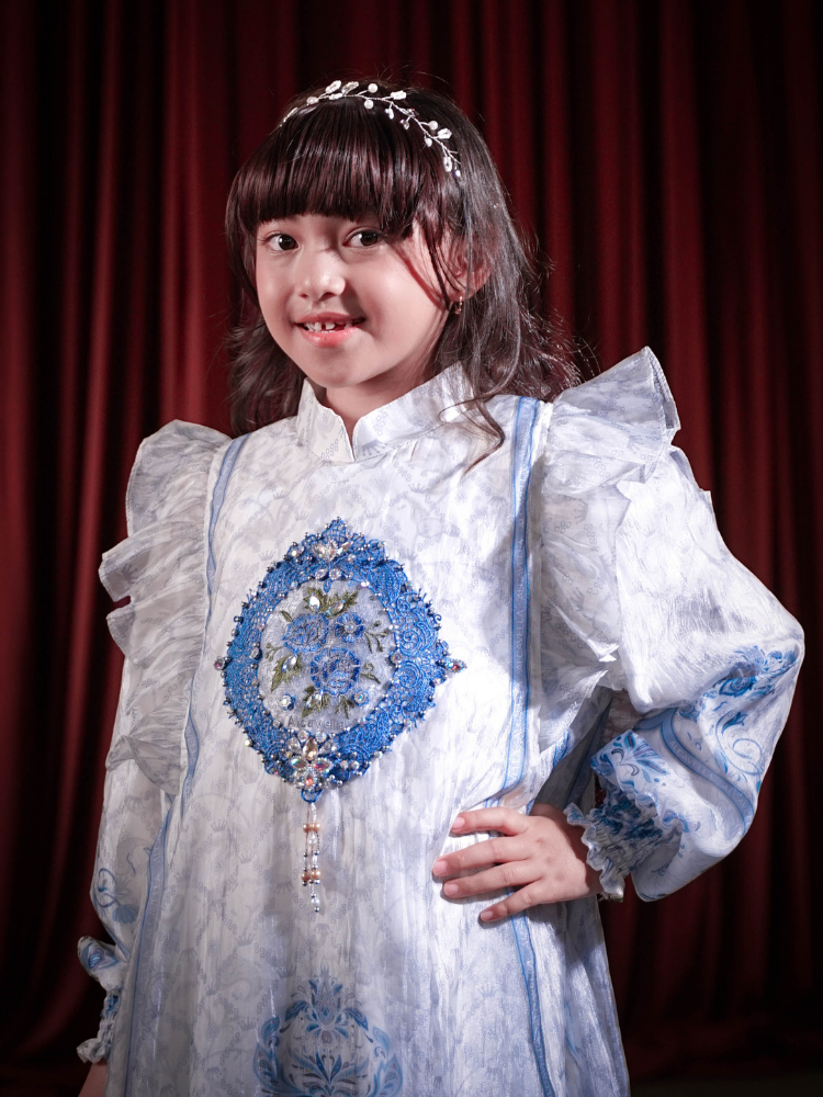 ELVARA KIDS DRESS - POWDERBLUE