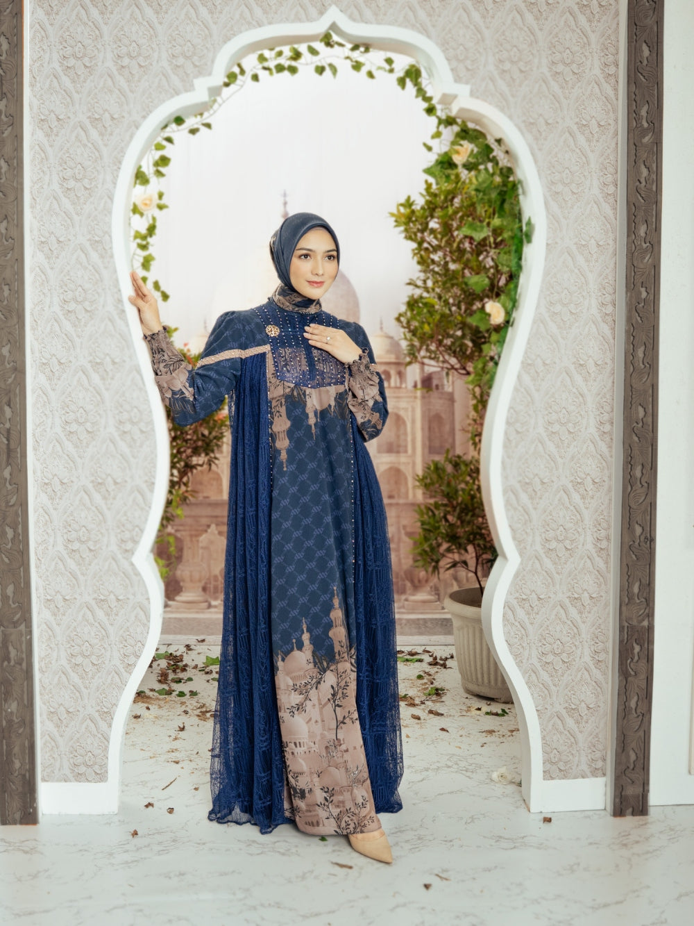 MAYESHA DRESS - NAVY
