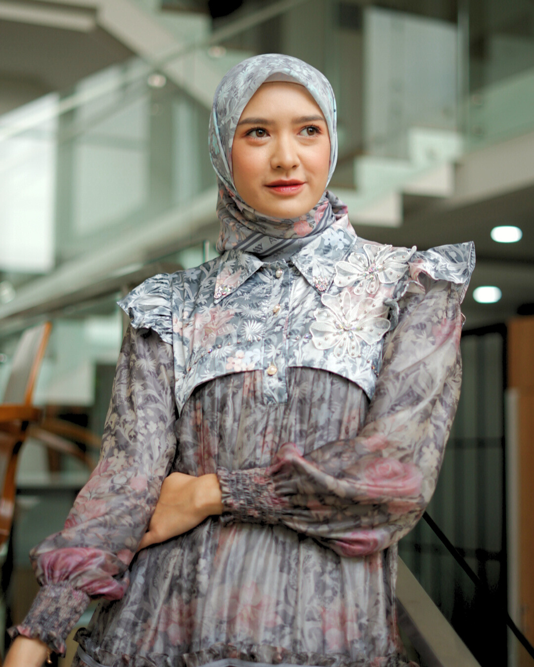 ZARELIA DRESS - GREY