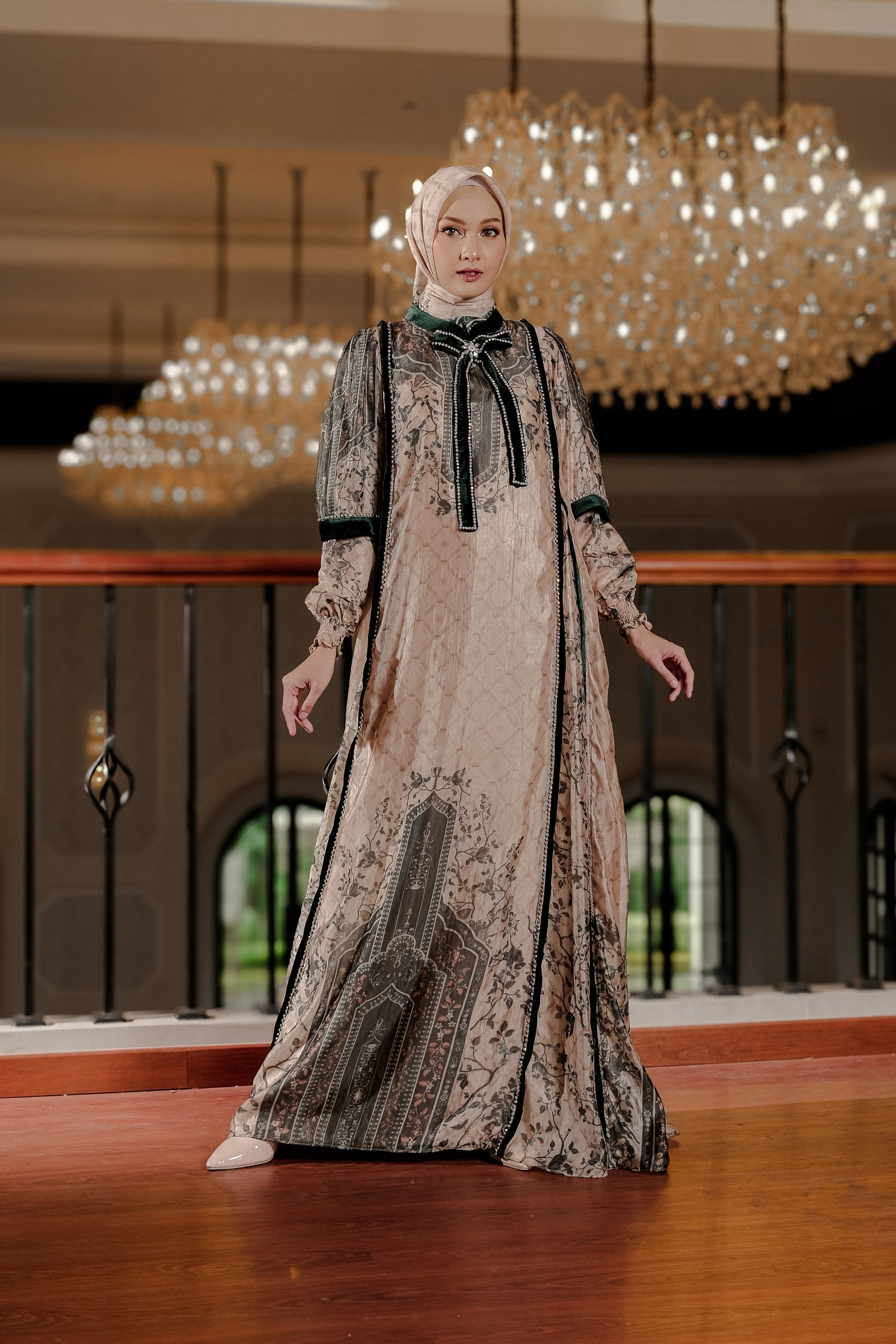 ZANEERA DRESS - EMERALD CREAM