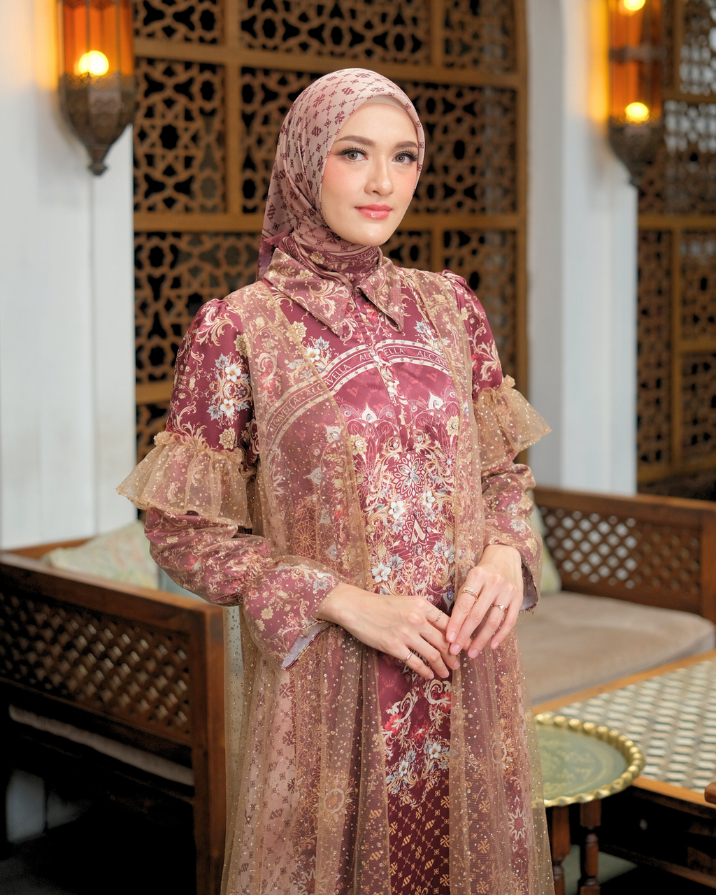 ZANEESHA DRESS - MAROON