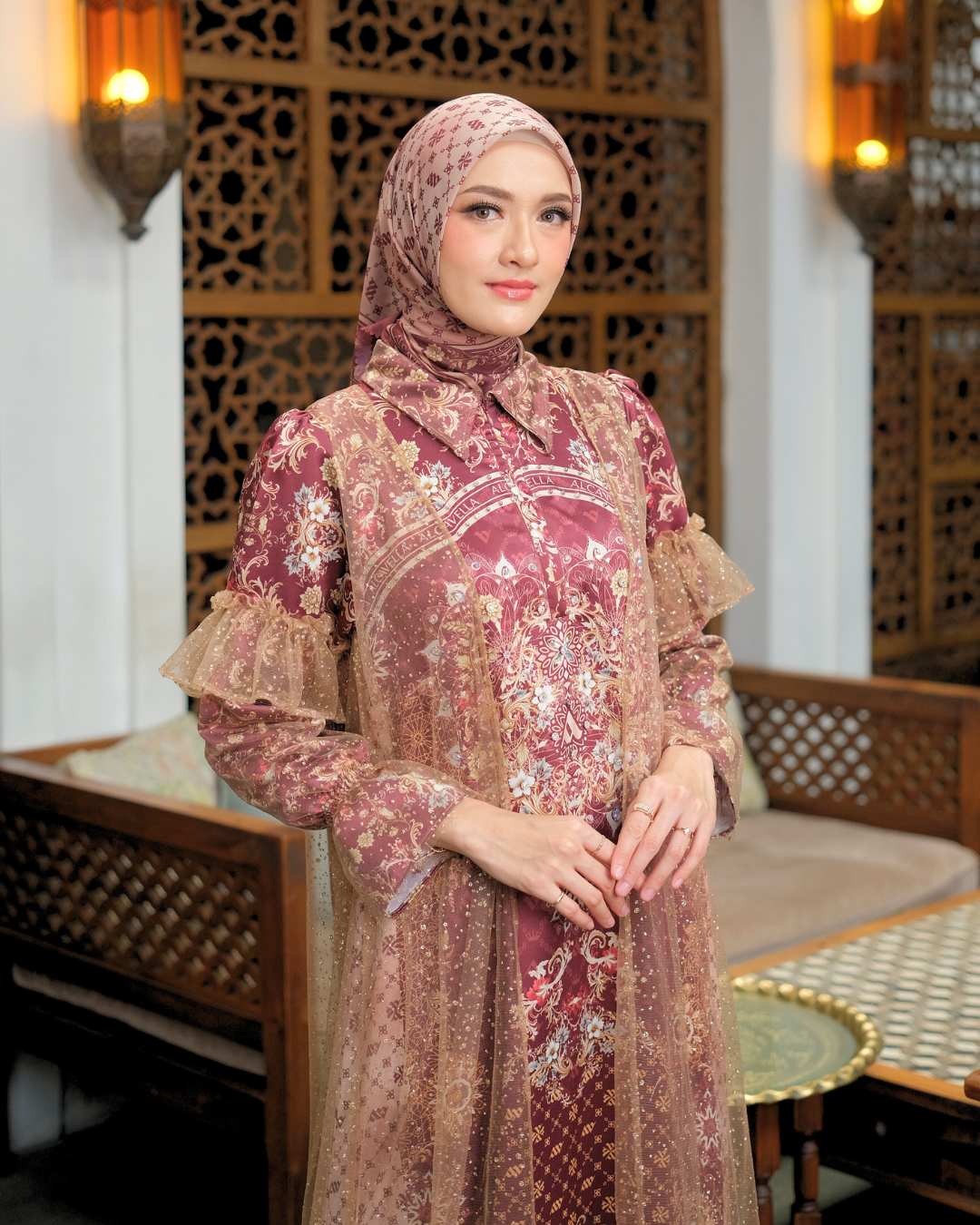 ZANEESHA DRESS - MAROON