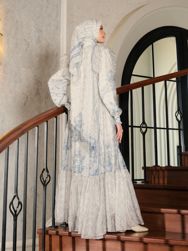 ELVARA DRESS - POWDERBLUE