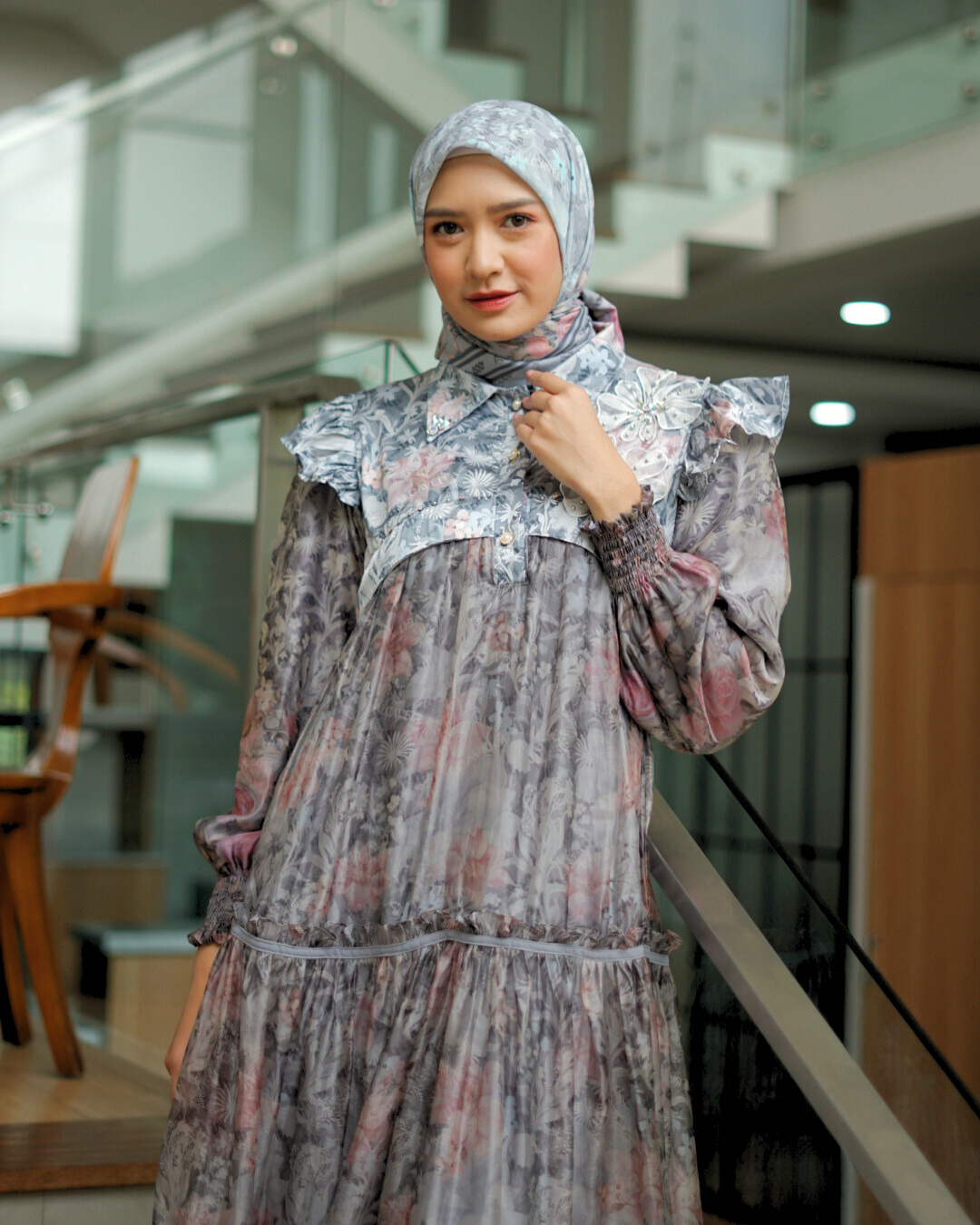 ZARELIA DRESS - GREY