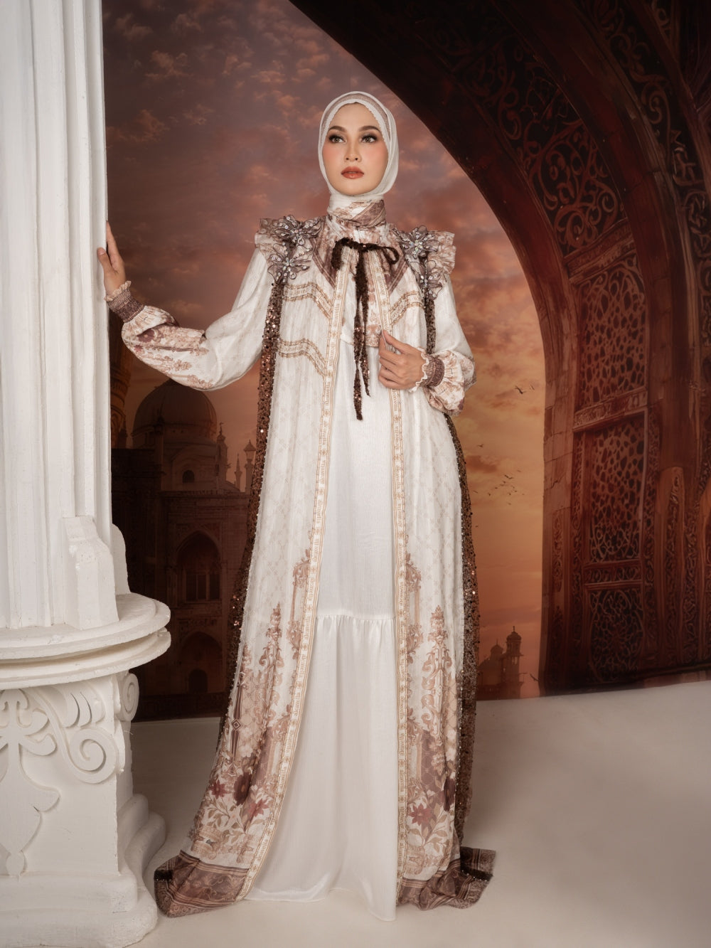 ZAHEERA DRESS - POWDERMOCHA