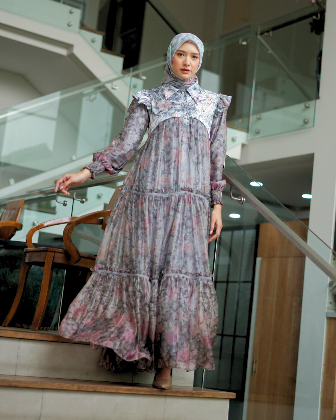 ZARELIA DRESS - GREY