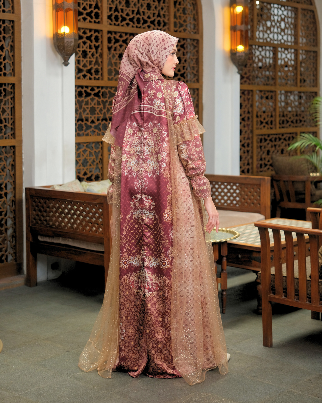 ZANEESHA DRESS - MAROON