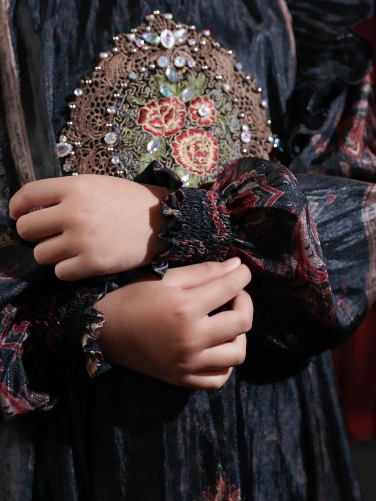 ELVARA KIDS DRESS - BLACK