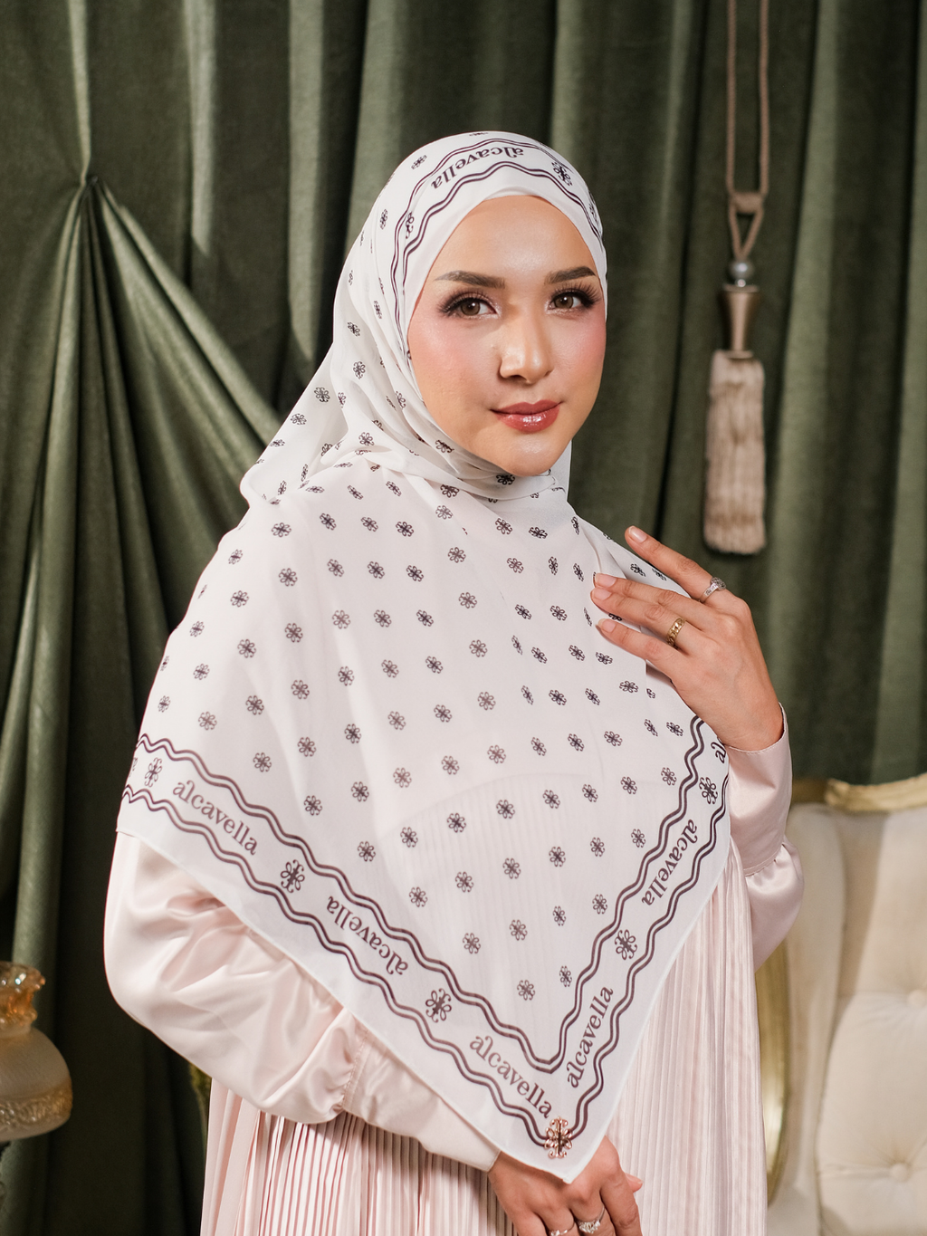 PASHMINA MONOGRAM - BROKENWHITE