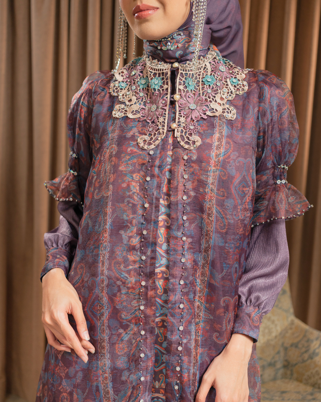 ZAURA LYRAA DRESS - TAUPE