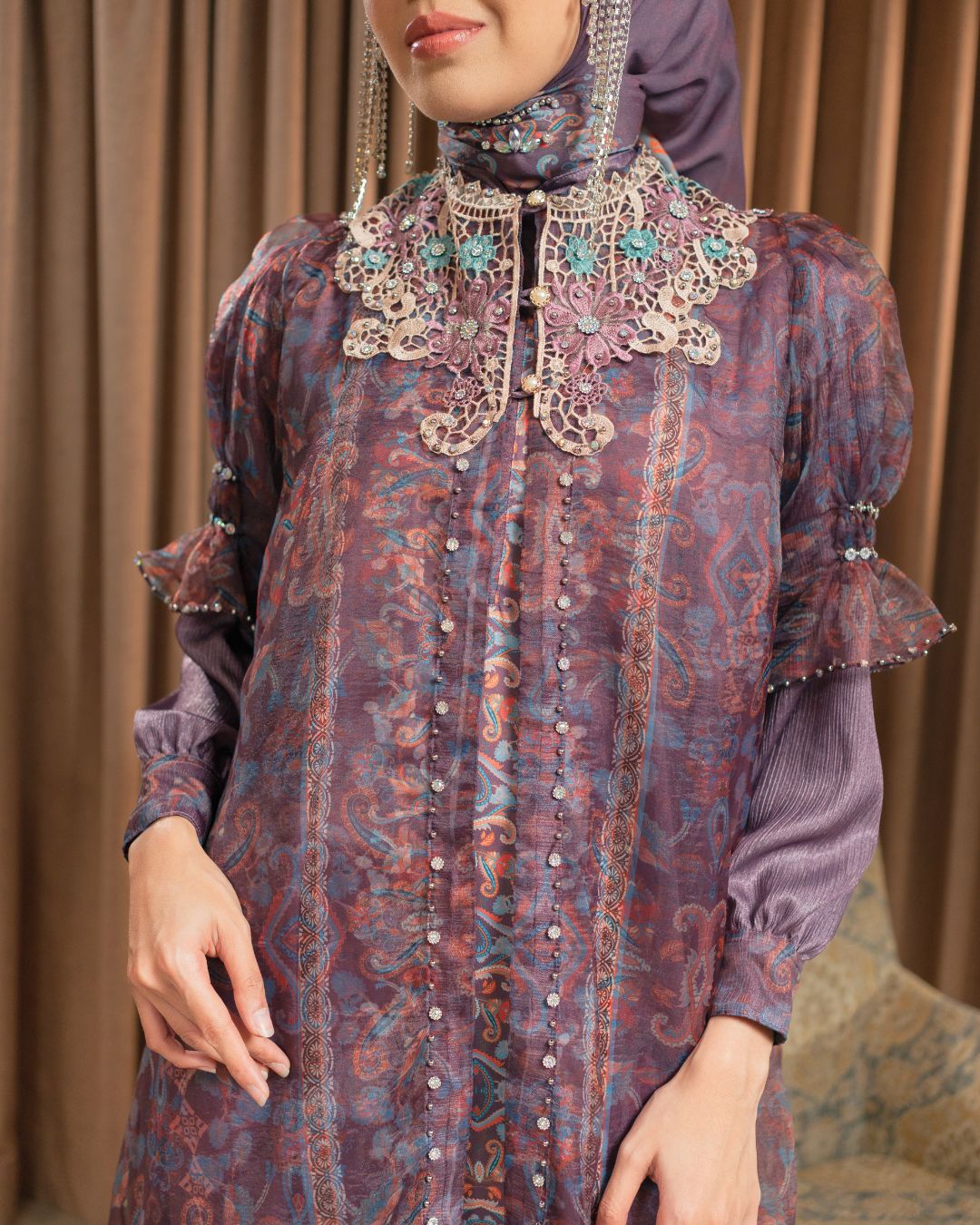 ZAURA LYRAA DRESS - TAUPE