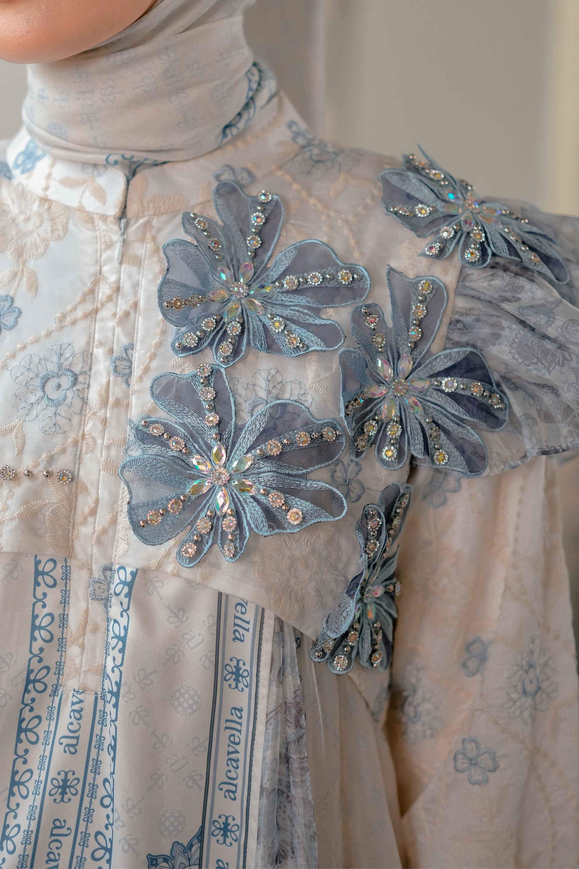 ZARELIA LACE DRESS - POWDERBLUE