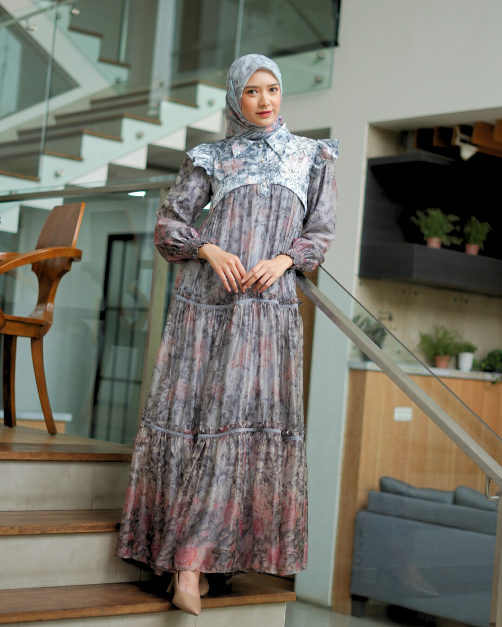 ZARELIA DRESS - GREY