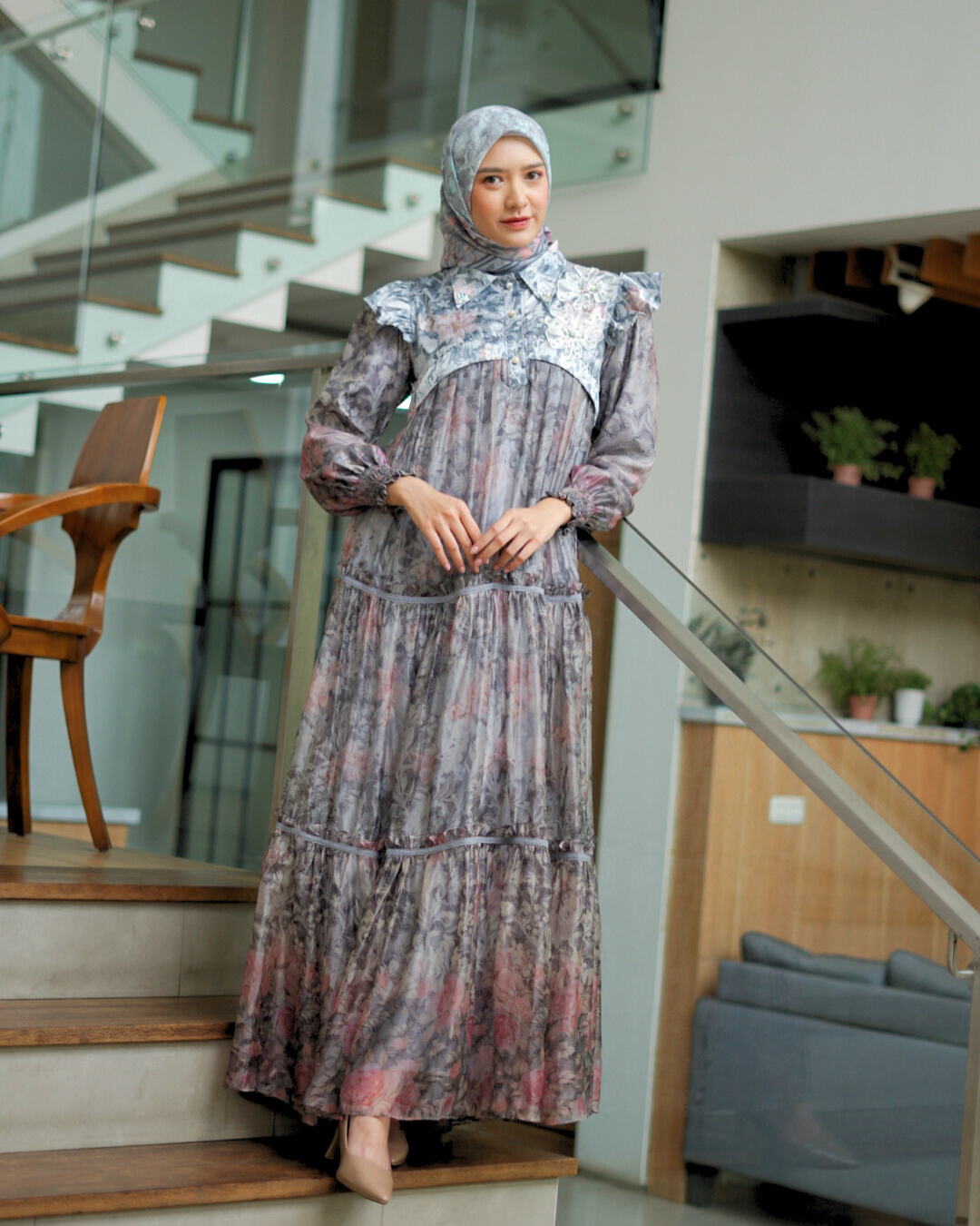ZARELIA DRESS - GREY