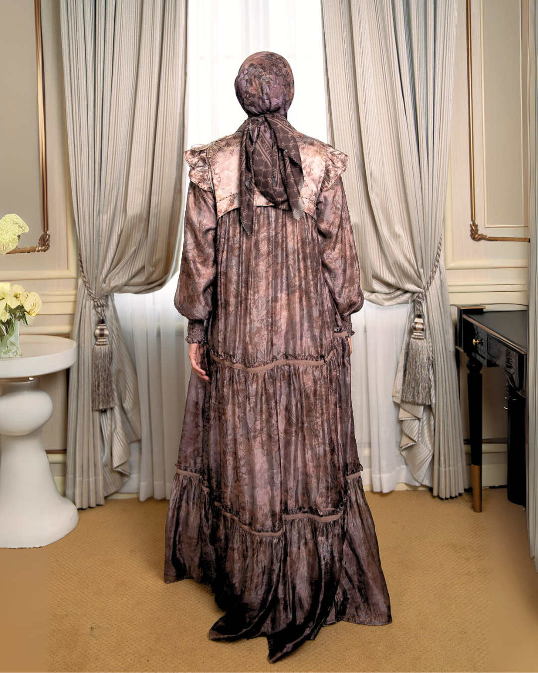 ZARELIA DRESS - MAHOGANY