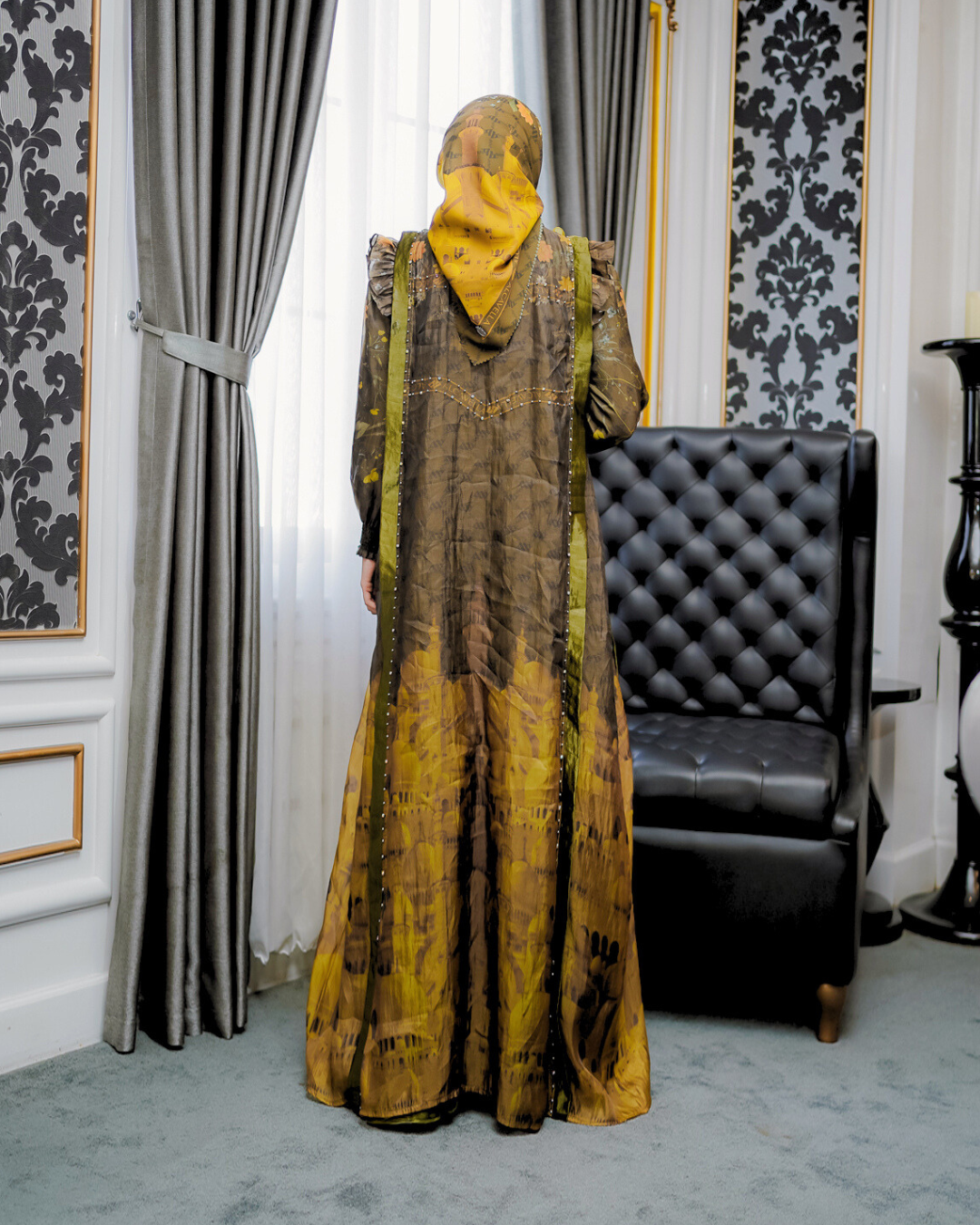 MAHEERA DRESS - OLIVE