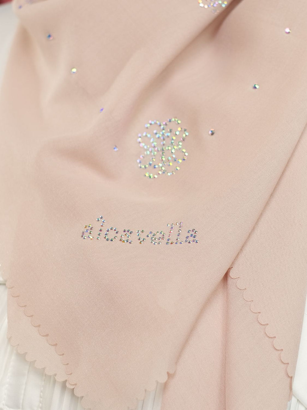 MONOGRAM KRISTAL SCARF - CREAM